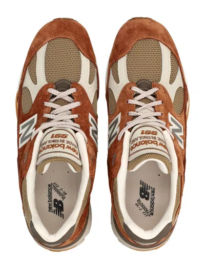 New Balance Made In Uk 991v2 Grounded Pastels Sneakers - Brown In Brown