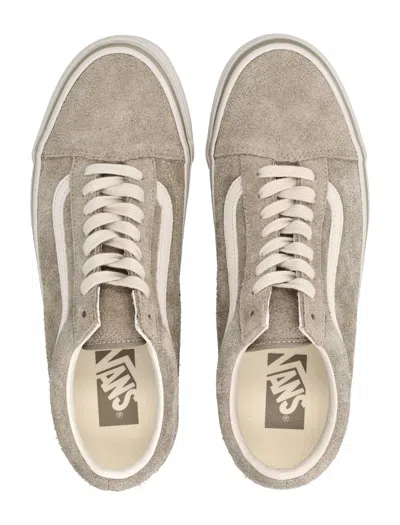 Vans Lx Old Skool Beige Suede Sneakers In Gray