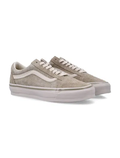 Vans Lx Old Skool Beige Suede Sneakers In Gray