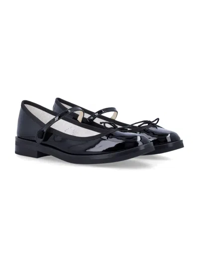Repetto Black Patent Leather Cendrillon College Mary Janes In Black