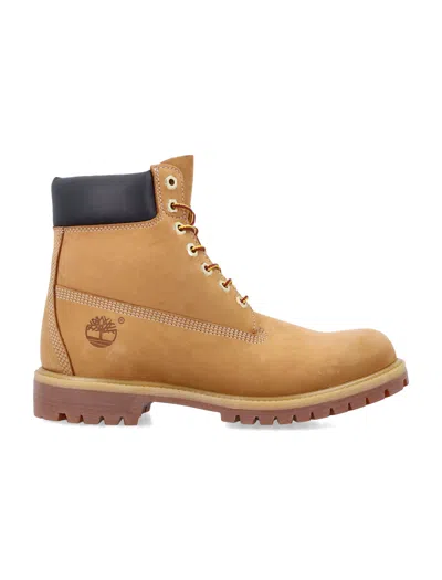 Timberland Premium 6-inch Waterproof Leather Boots Yellow In Brown