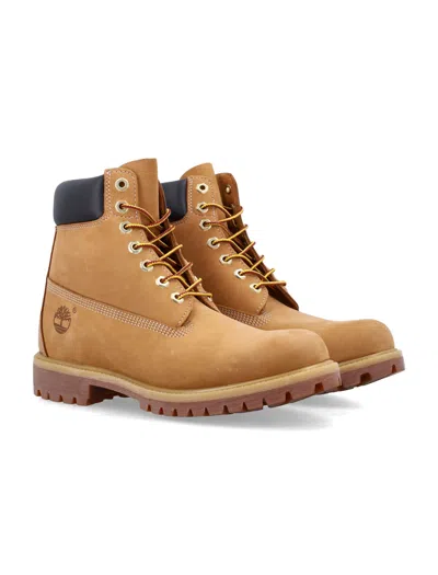 Timberland Premium 6-inch Waterproof Leather Boots Yellow In Brown