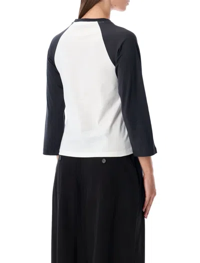 Ganni T-shirt In Cotone Bicolor  Donna In Multi