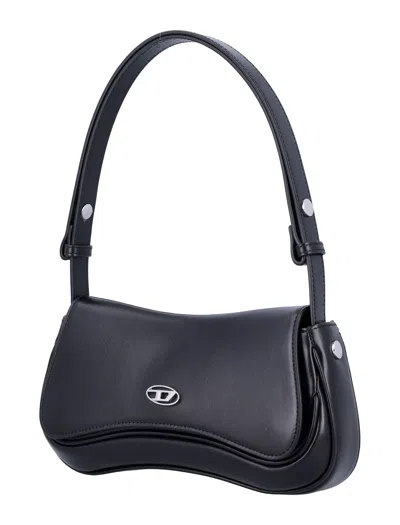 Diesel Black Leather Play Clutch In Pink