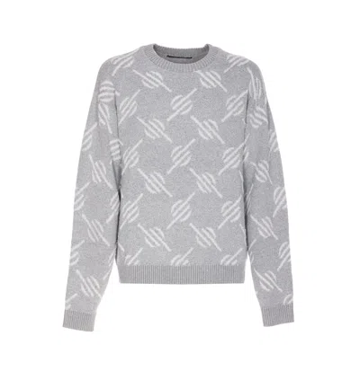 Daily Paper Tevin Monogram Grey Sweater In Gray
