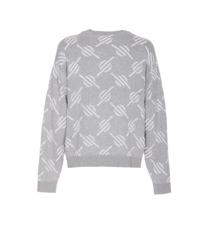 Daily Paper Tevin Monogram Grey Sweater In Gray