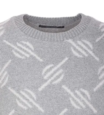 Daily Paper Tevin Monogram Grey Sweater In Gray