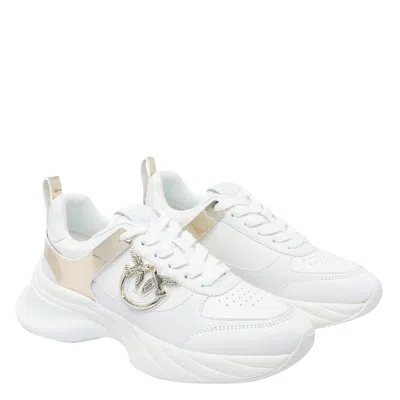 Pinko Ariel Sneakers With Mirror Details In White