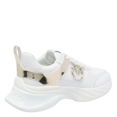 Pinko Ariel Sneakers With Mirror Details In White