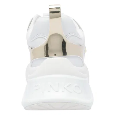 Pinko Ariel Sneakers With Mirror Details In White