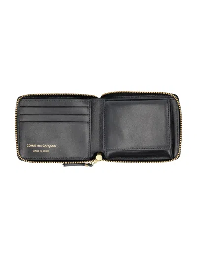 Comme Des Garçons Small Zip Around Wallet In Black