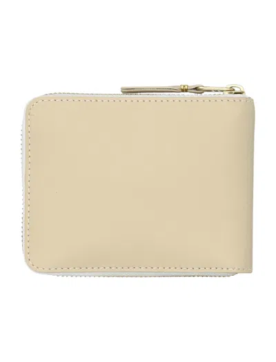 Comme Des Garçons Wallet Small Zip Around Wallet In Neutral