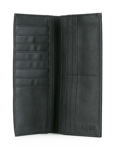 Shop Armani Jeans Monogrammed Cardholder In Black