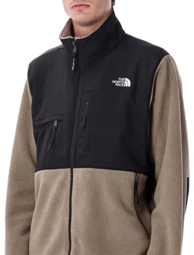 The North Face Mens Medium Beige Retro Denali High-neck Fleece Jacket In Brown