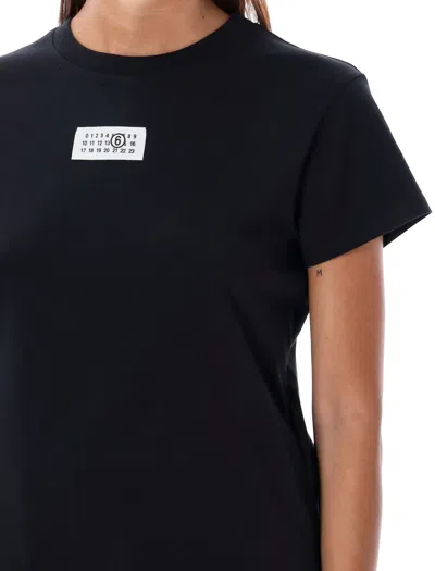 Mm6 Maison Margiela Numeric Cotton Jersey T-shirt In Black