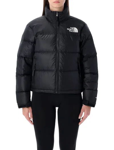 The North Face Nuptse Water Repellent 700 Fill Power Down Short Puffer Jacket In Black