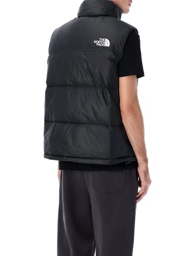 The North Face Retro Puffer Vest High Collar In Black