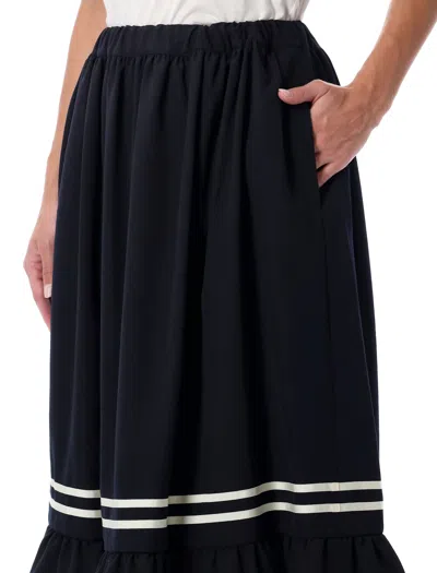 Comme Des Garcons Girl Wool Skirt In Blue