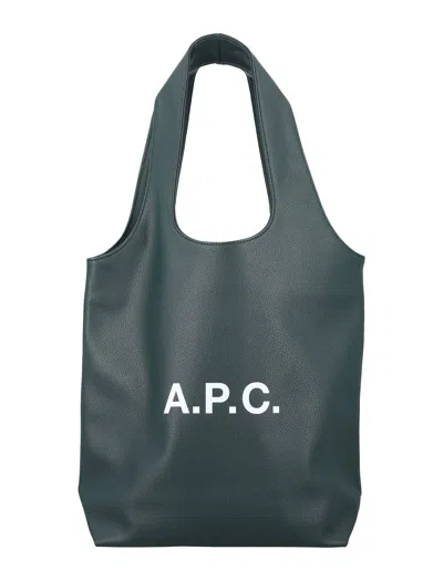 Apc A.p.c. Ninon Small Tote Bag In Green