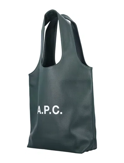Apc A.p.c. Ninon Small Tote Bag In Green