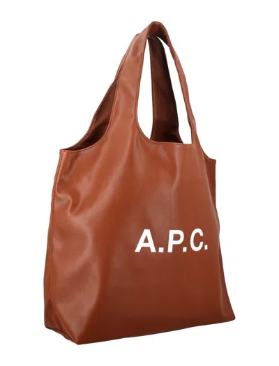 Apc A.p.c. Ninon Tote Bag In Brown