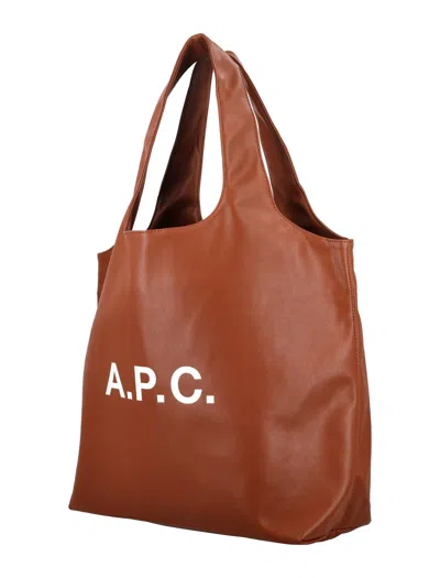 Apc A.p.c. Ninon Tote Bag In Brown