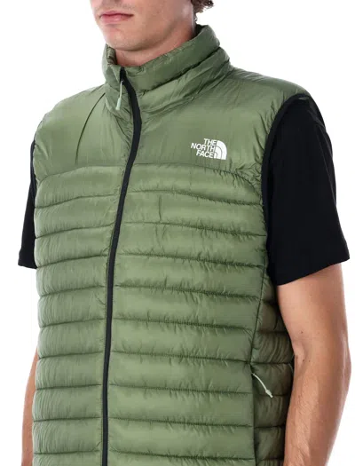 The North Face Men Green Logo Puffer Vest, Xl Luxury Jackets For Men Darveys In Green
