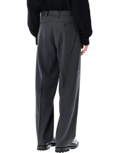 Mfpen Service Wool Twill Trousers Dark Grey In Gray
