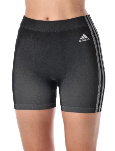 Adidas Originals Seamless Stripe Shorts In Gray