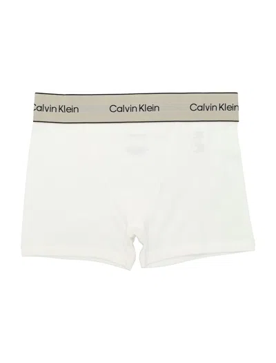 Calvin Klein Logo-detail Waistband Briefs In White