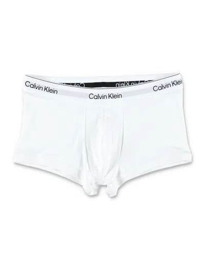 Calvin Klein 3 Pack Low Rise Trunks In White