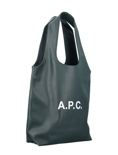 Apc A.p.c. Ninon Small Tote Bag In Green