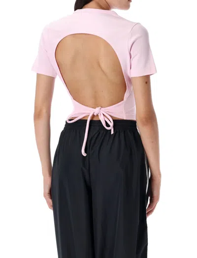 Adidas Originals 'campus 2000' Crop Top In Pink