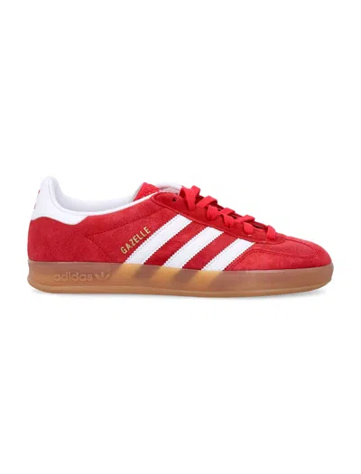 Adidas Originals Red Calf Leather Bos Taurus Low Top Sneakers In Red