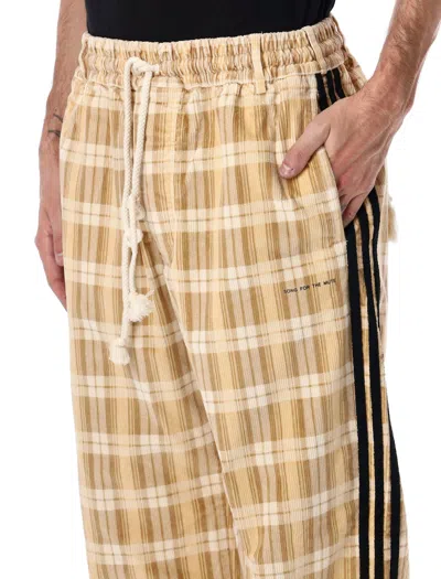 Adidas Originals Adidas X Song For The Mute Adi006 Plaid Pants In Yellow