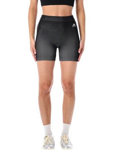 Adidas Originals Seamless Stripe Shorts In Black