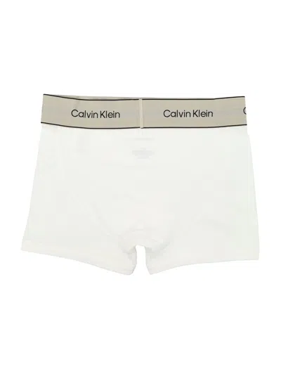 Calvin Klein Logo-detail Waistband Briefs In White