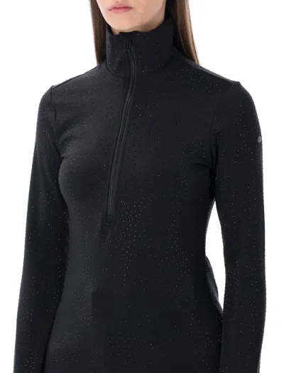 Goldbergh Spark Crystal-embellished Base Layer Ski Top In Black