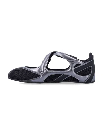 Attico Flat Shoes Blacks And Greys In Black
