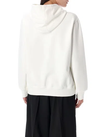 Casablanca Text Hoodie With Drawstring And Pocket In White