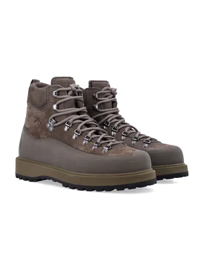 Diemme Roccia Vet Rubber-trimmed Full-grain Leather Hiking Boots In Brown