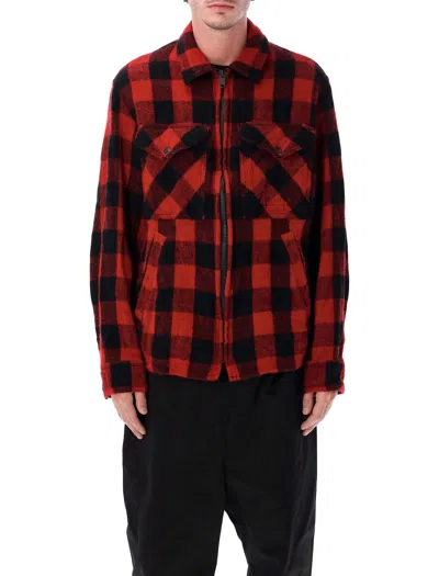 Junya Watanabe Long Sleeve Shirt Jacket With Flap Pockets In Multi