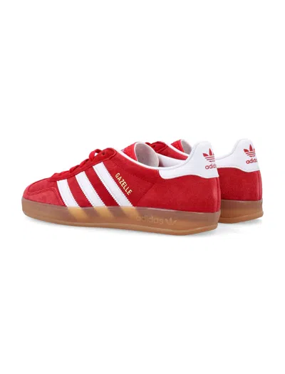 Adidas Originals Red Calf Leather Bos Taurus Low Top Sneakers In Red