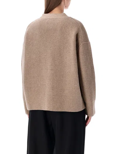 Studio Nicholson Whitt Merino Wool Cardigan In Brown