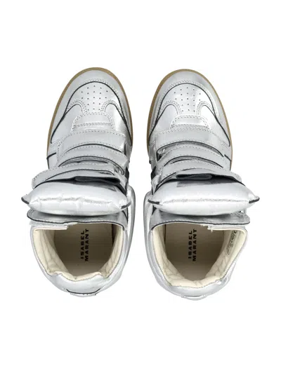 Isabel Marant Bekett Metallic Silver Sneakers In Silver