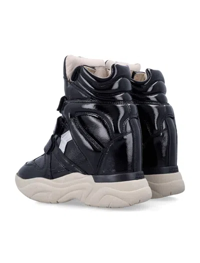 Isabel Marant High-top Sneakers With Glossy Chunky Sole In Black