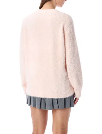 Casablanca Character Intarsia Knit Sweater In Pink