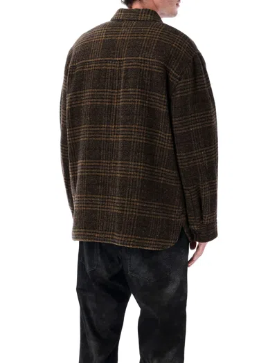 Isabel Marant Plaid Wool Jacket With Boxy Silhouette In Brown