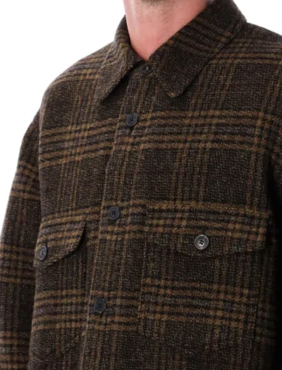 Isabel Marant Plaid Wool Jacket With Boxy Silhouette In Brown