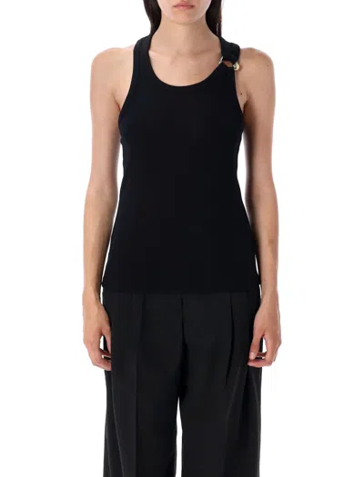 Jean Paul Gaultier Tank Top With Piercing In Black
